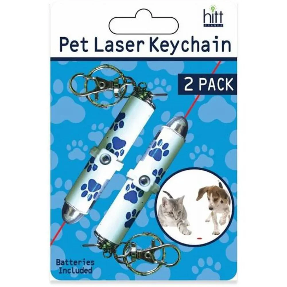 Pet Laser Exerciser and Keychain Toy 2 Pack